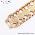 75193 Xuping nueva venta popular pulsera ancha del pun ¢ o de oro cadenas de moda joyería níquel libre